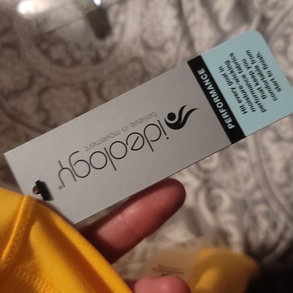 IDEOLOGY PERFORMANCE HIGH RISE 7/8 LEGGING: SIDE POCKET:ORANGE:NWT: SZ M - Picture 3 of 4